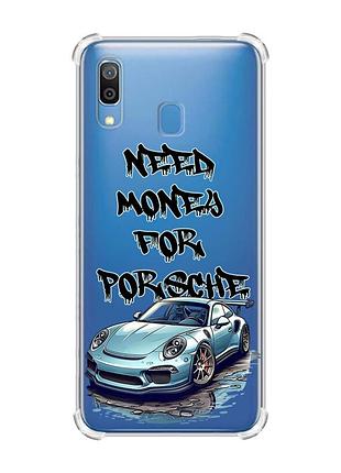 Чехол с утолщёнными углами на samsung galaxy a30 (2019)/a20 (2019) хочу порше (принт 385)