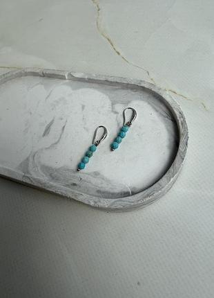 Серкжки з бірюзи 3