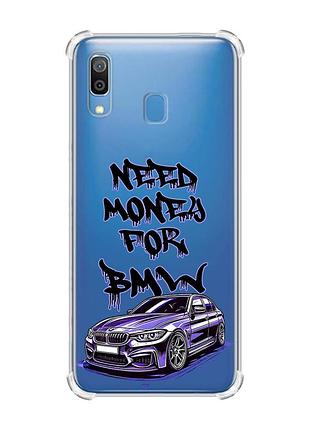 Чохол з потовщеними кутами на samsung galaxy a30 (2019)/a20 (2019) хочу бмв (принт 386)