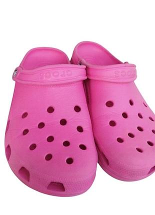 Яркие розовые сабо crocs classic clog - оригинал 5