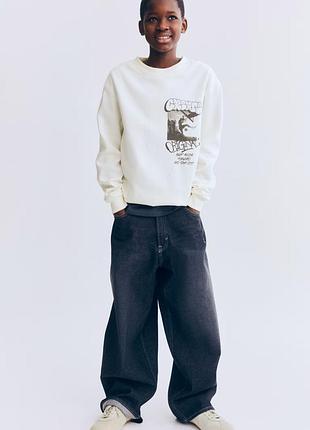 12 - 14 р 158-164 см h&amp;m новый фирменный свитшот пайта кофта с надписями для мальчика подростка