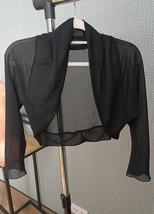 Накидка шифон чорна xs -m