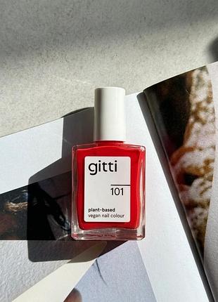 Лак для нігтів gitti 101 коралово червоний