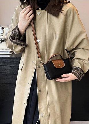 Сумка longchamp mini le pliage pouch, сумка мини лонгчамп, сумка через плече лонгчемп міні, longchamp bag black 3