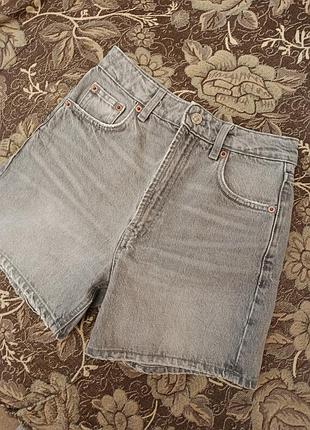 Джинсовые шорты zara с высокой посадкой