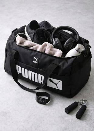 Спортивная сумка черная puma, сумка мужская в спортзал пума 4