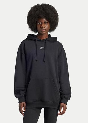 Оригінал жіноча спортивна кофта adidas світшот essentials iy9615 чорний oversize оригинал адидас унісекс осінь демісезон худі з капюшоном