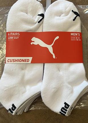 Шкарпетки puma cushioned low cut 6 пар набір