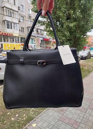 Сумка женская lucherino черная на плечо через плечо
