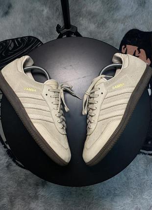 Кросівки adidas samba, розмір 40, замша, бежеві