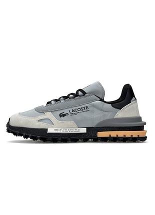 Чоловічі кросівки lacoste elite active light grey black