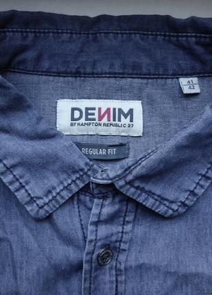 Рубашка джинсовая denim regular fit (l)4 фото