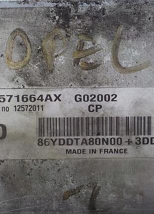 Блок управления двигателем эбу opel 12571664ax 3