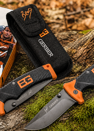Нож складной gerber с чехлом для ношения на поясе