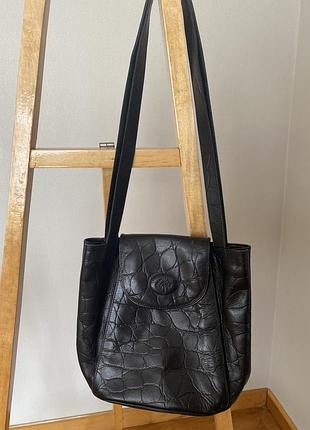 Сумка чорна шкіряна mulberry