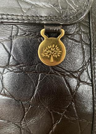 Сумка чорна шкіряна mulberry 3