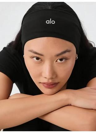 Спортивна пов’язка на голову alo performance conquer headband чорна
