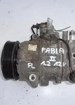 Компрессор кондиционера 6q0820808g skoda fabia 2 fl