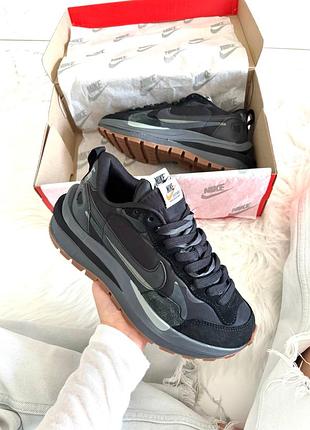 Кросівки nike x sacai vaporwaffle black gum арт 0447