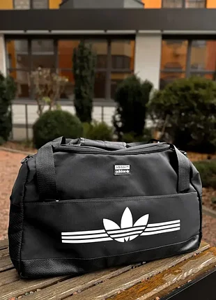 Спортивная черная фитнес сумка adidas, сумка в спортзал для тренировок адедас 4