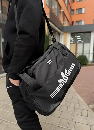 Спортивная черная фитнес сумка adidas, сумка в спортзал для тренировок адедас 2