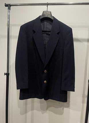 Класичний темно-синій блейзер dunn & co з металевими ґудзиками (l/xl)