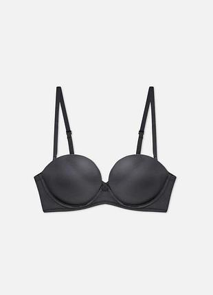 Женский гладкий черный бюстгальтер-трансформер push up 70a от victoria's secret