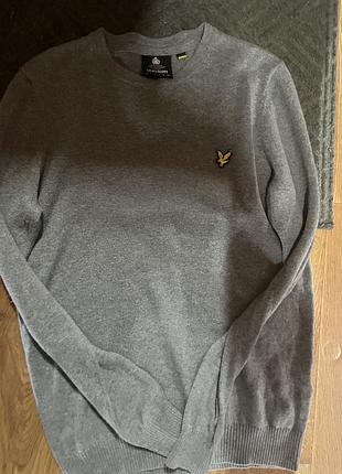 Светр чоловічий lyle & scott mid grey marl