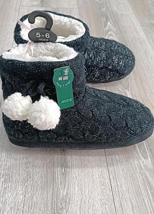 Женские вязаные тапочки сапожки ardene канада размер 35/36