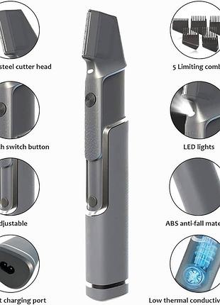 Професійна машинка для стрижки волосся для бороди titanium trim для чоловіків з лезами з нержавіючої стал 2