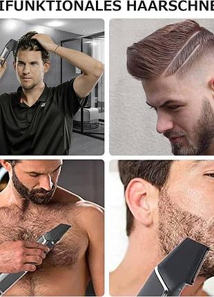 Професійна машинка для стрижки волосся для бороди titanium trim для чоловіків з лезами з нержавіючої стал 6