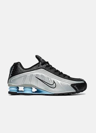 Nike shox r4 silver blue 5
