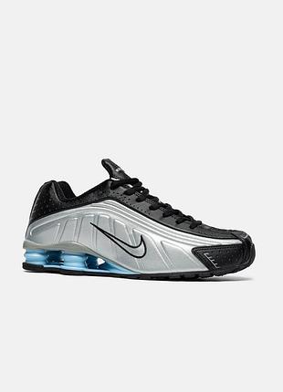 Nike shox r4 silver blue 4