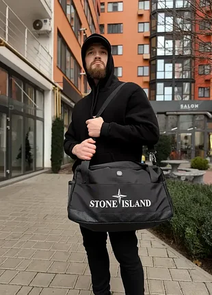 Мужская спортивная сумка дорожная stone island, сумка черная для тренировок 2