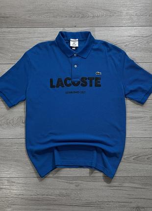 Новая стильная футболка поло лакост lacoste blue graphic, факт xl, оригинал