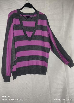 Свитер полувер в полоску л tommy hilfiger womens женский