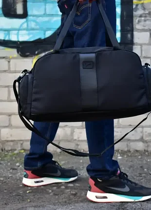 Сумка чемодан Puma черная дорожная спортивная пума мужская женская 4