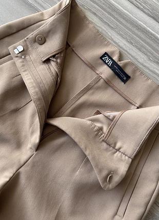 Брюки zara бежеві висока посадки 9