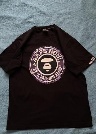 Футболка aape by a bathing ape чорна, розмір s