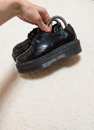 Dr. martens 1461 туфли на платформе quad rainbow patent 37р 23.5см