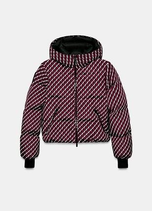 Натуральный пуховик zara sky collection наполнитель пух перо