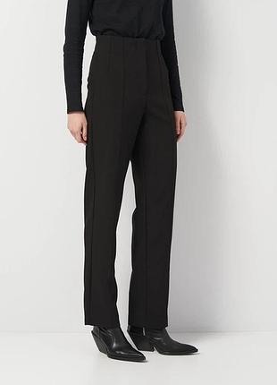 Брюки zara чорні висока посадка