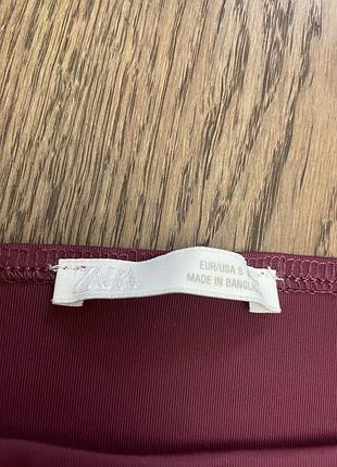 Еластичне боді zara кольору бургунді 4
