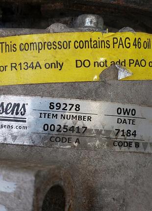 Компрессор кондиционера nissens 89278 4