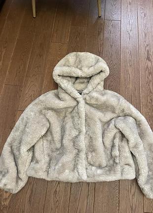 Шуба zara з капюшоном 4