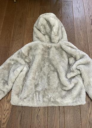 Шуба zara з капюшоном 8