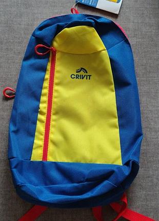 Небольшой городской рюкзак crivit mini синий с желтым