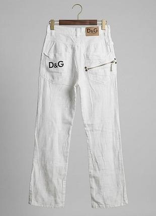 Vtg dolce &amp; gabbana dg d&amp;g белые льняные брюки брюки джинсы