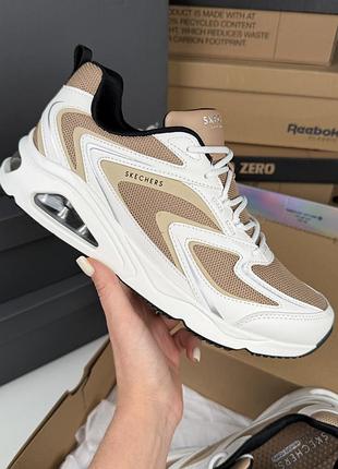 Популярні стильні кросівки сіточка skechers tres-air uno