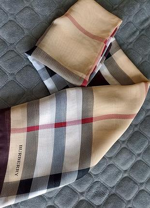 Шарф шовковий burberry 148*52